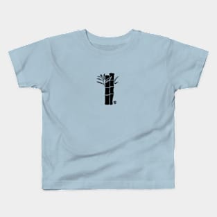 Black Bamboo Woodblock Kids T-Shirt